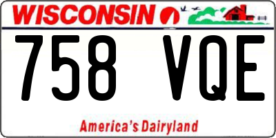 WI license plate 758VQE