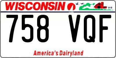 WI license plate 758VQF