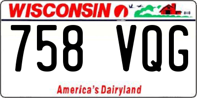WI license plate 758VQG