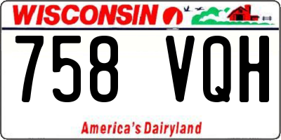 WI license plate 758VQH