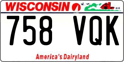 WI license plate 758VQK