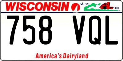 WI license plate 758VQL