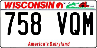 WI license plate 758VQM