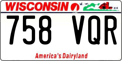 WI license plate 758VQR