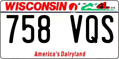 WI license plate 758VQS