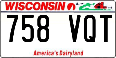 WI license plate 758VQT