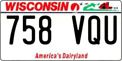 WI license plate 758VQU
