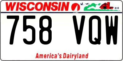 WI license plate 758VQW