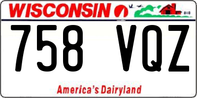 WI license plate 758VQZ