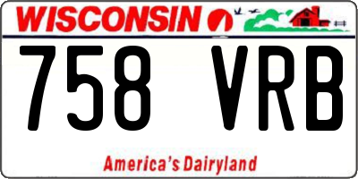 WI license plate 758VRB