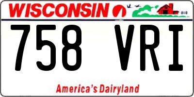 WI license plate 758VRI
