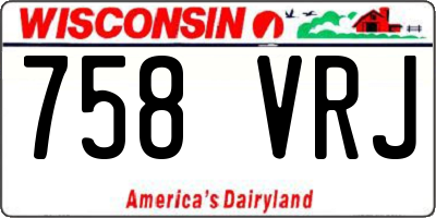 WI license plate 758VRJ