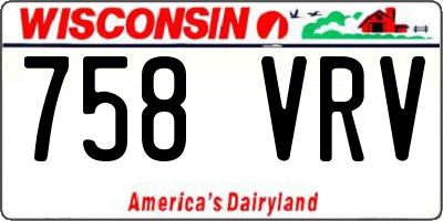 WI license plate 758VRV