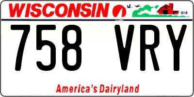 WI license plate 758VRY