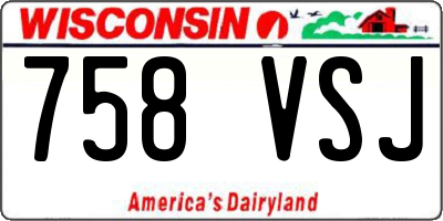 WI license plate 758VSJ
