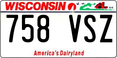 WI license plate 758VSZ
