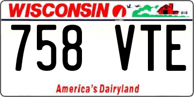 WI license plate 758VTE