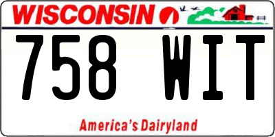 WI license plate 758WIT