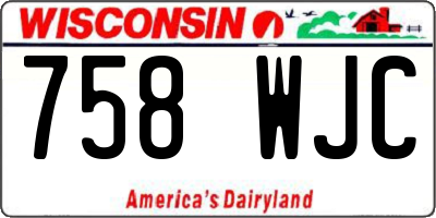WI license plate 758WJC