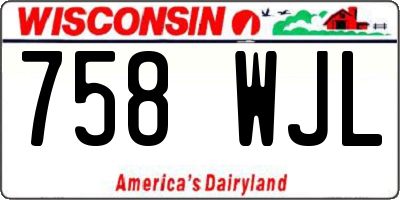 WI license plate 758WJL