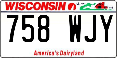 WI license plate 758WJY