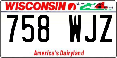 WI license plate 758WJZ
