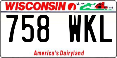 WI license plate 758WKL