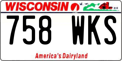 WI license plate 758WKS