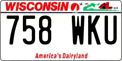 WI license plate 758WKU