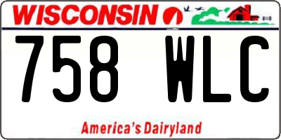 WI license plate 758WLC