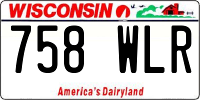 WI license plate 758WLR