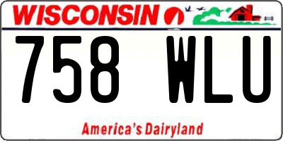 WI license plate 758WLU