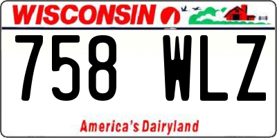 WI license plate 758WLZ