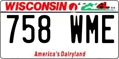 WI license plate 758WME
