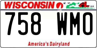 WI license plate 758WMO