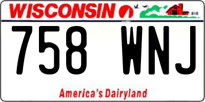 WI license plate 758WNJ