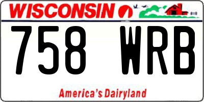 WI license plate 758WRB