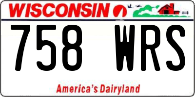 WI license plate 758WRS