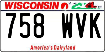 WI license plate 758WVK
