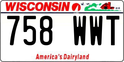 WI license plate 758WWT