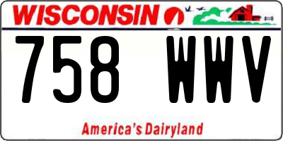 WI license plate 758WWV