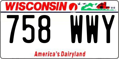 WI license plate 758WWY