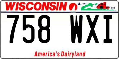 WI license plate 758WXI