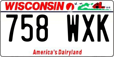 WI license plate 758WXK