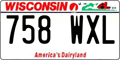 WI license plate 758WXL