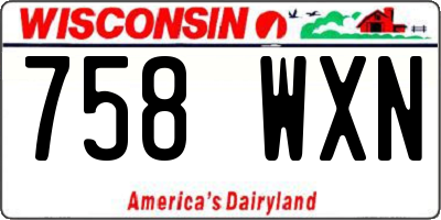 WI license plate 758WXN