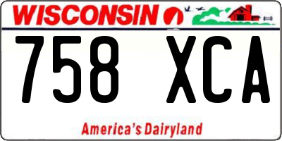 WI license plate 758XCA