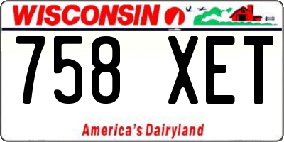 WI license plate 758XET