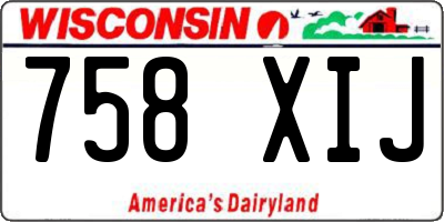 WI license plate 758XIJ