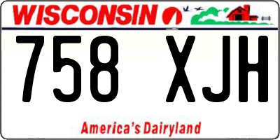 WI license plate 758XJH
